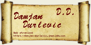 Damjan Durlević vizit kartica